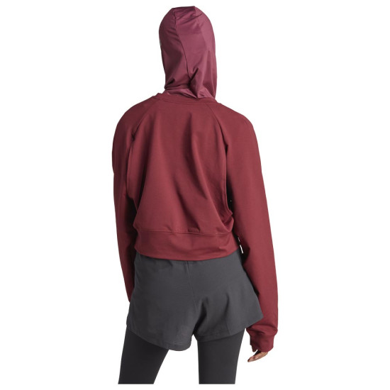 Adidas Γυναικείο φούτερ Power AEROREADY Crop Cover -Up Adidas Γυναικείο φούτερ Power AEROREADY Crop Cover -Up